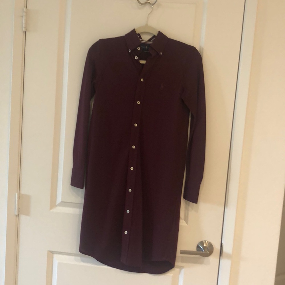 Ralph Lauren knit Oxford button detail dress